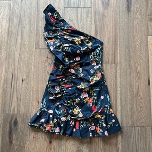 C/meo Collective floral one shoulder dress
